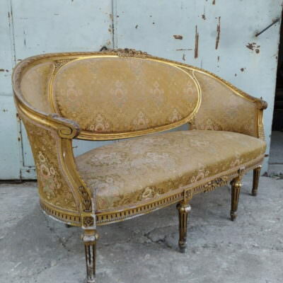Καναπές Art Deco Με Χρυσή Πατίνα 150210